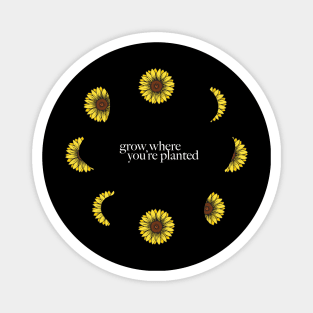 Sunflower Moon Phase Magnet